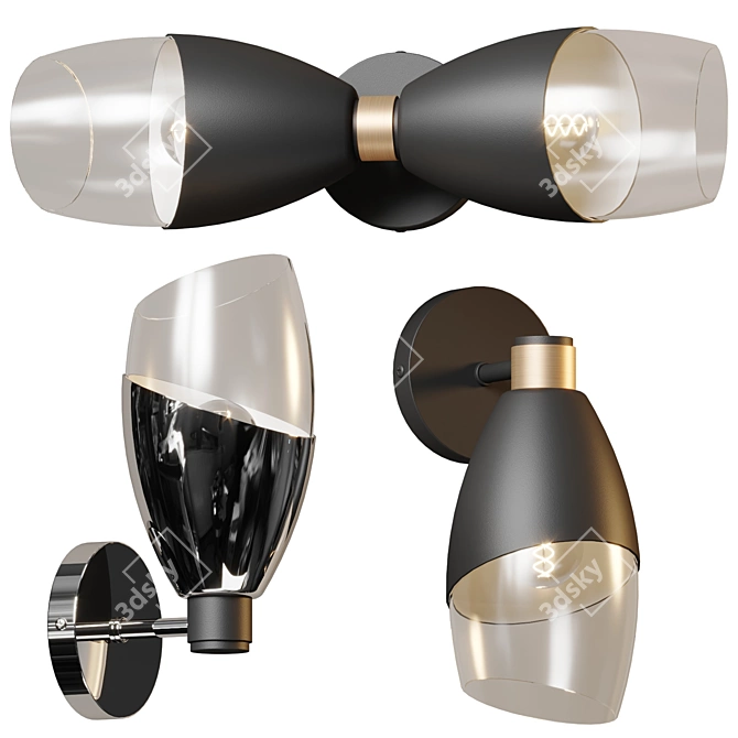 Modern Art Inspired Wall Lighting 3D model image 1