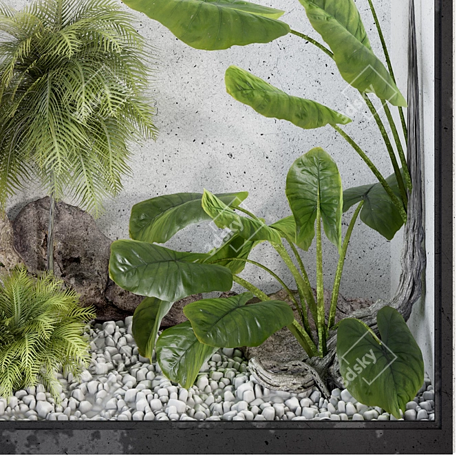 Elegant Indoor Garden and Decor 3D model image 4