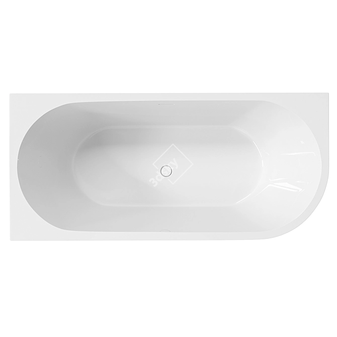 Modern Acrylic Bath ABBER AB9257 3D model image 2