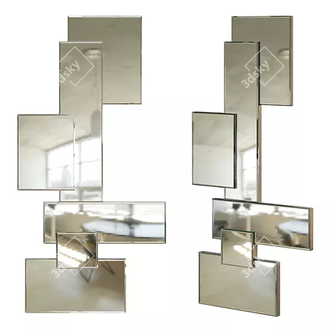 CosmoRelax Mirror Standal: Decorative Mirror Model 3D model image 1