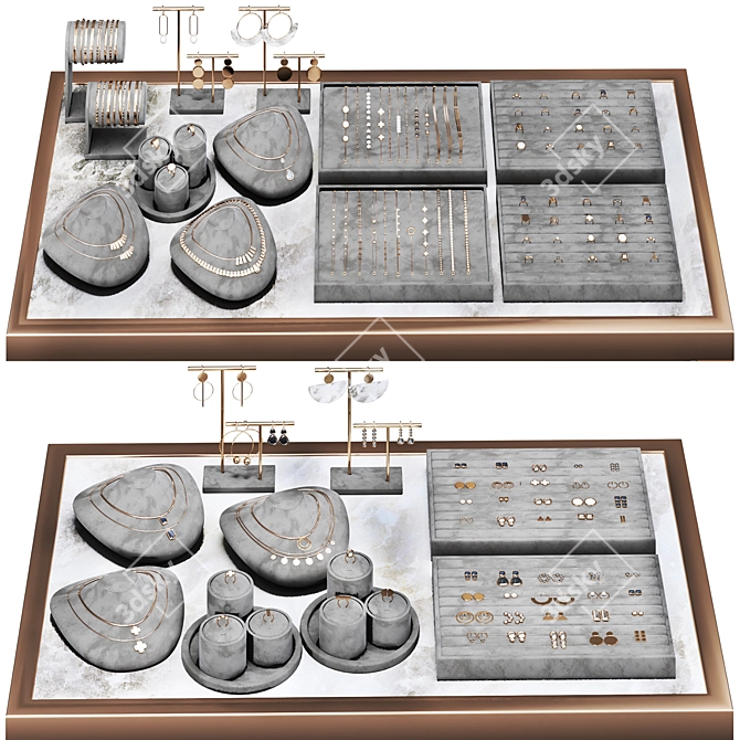 Elegant Jewelry Store Display Stand 3D model image 2