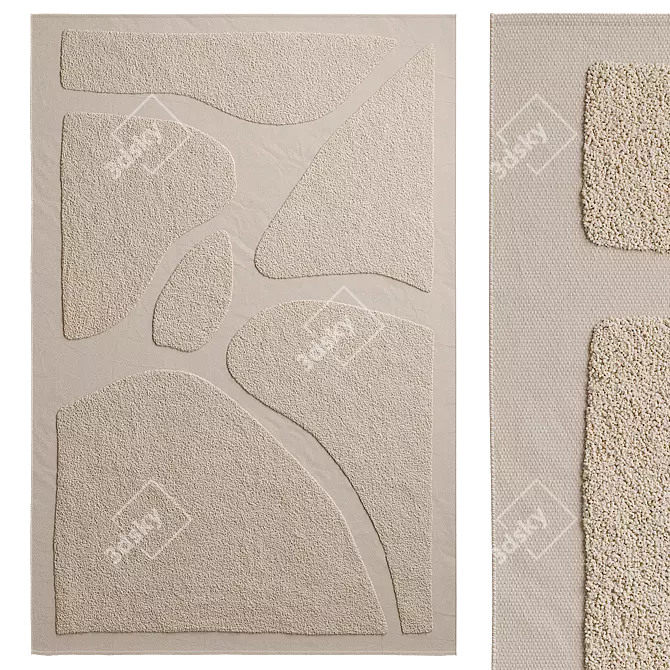 Benuta Isla Beige Cotton Rug 3D model image 1