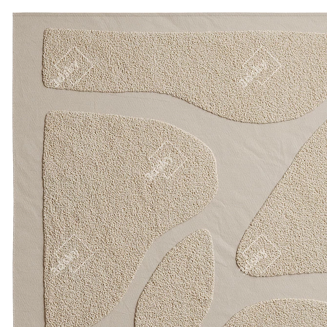 Benuta Isla Beige Cotton Rug 3D model image 3