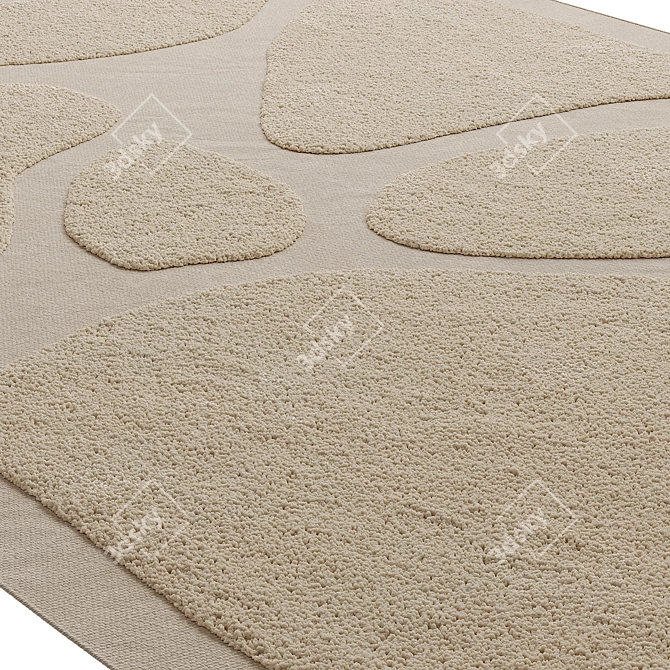 Benuta Isla Beige Cotton Rug 3D model image 4