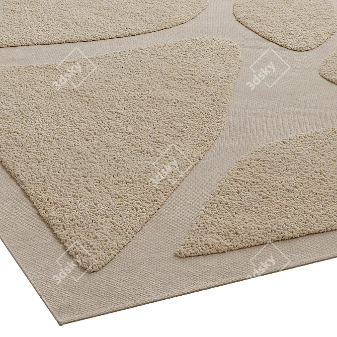 Benuta Isla Beige Cotton Rug 3D model image 5
