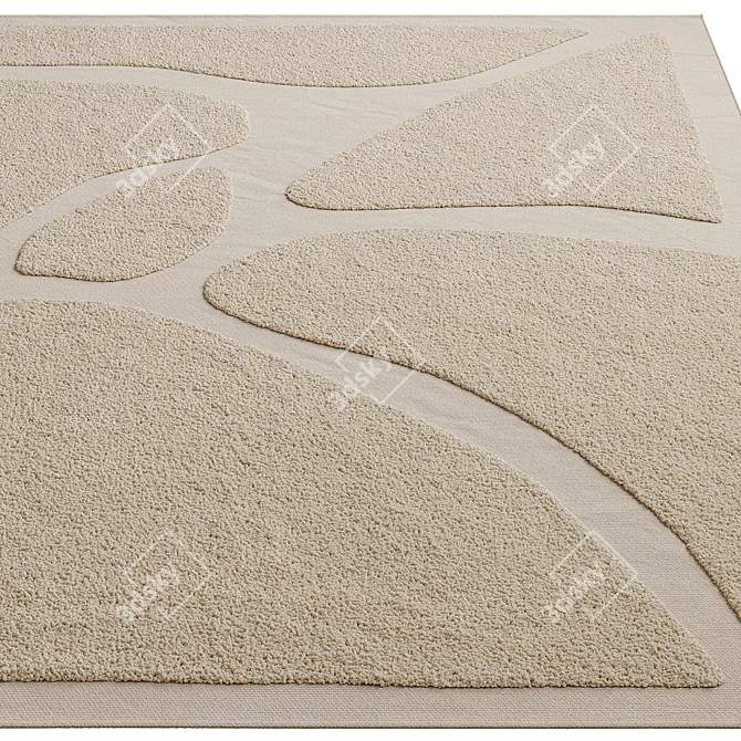 Benuta Isla Beige Cotton Rug 3D model image 6