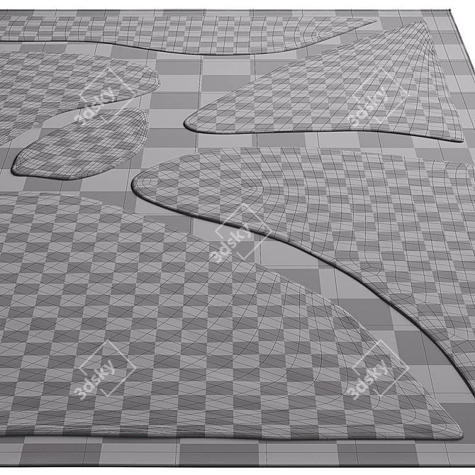 Benuta Isla Beige Cotton Rug 3D model image 7