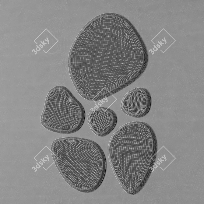 Abstract Wall Mirror Sculpture D&Z 3D model image 6