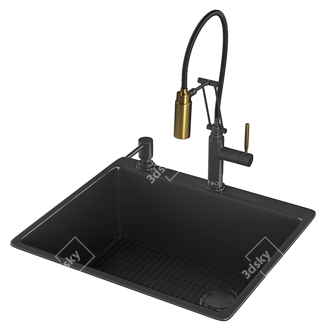 Brizo Kitchen Faucet & Sink 3D model image 4