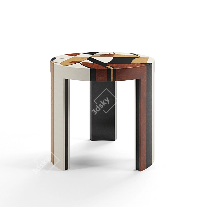 Hommes Studio Austria Wood Marquetry Tables 3D model image 3