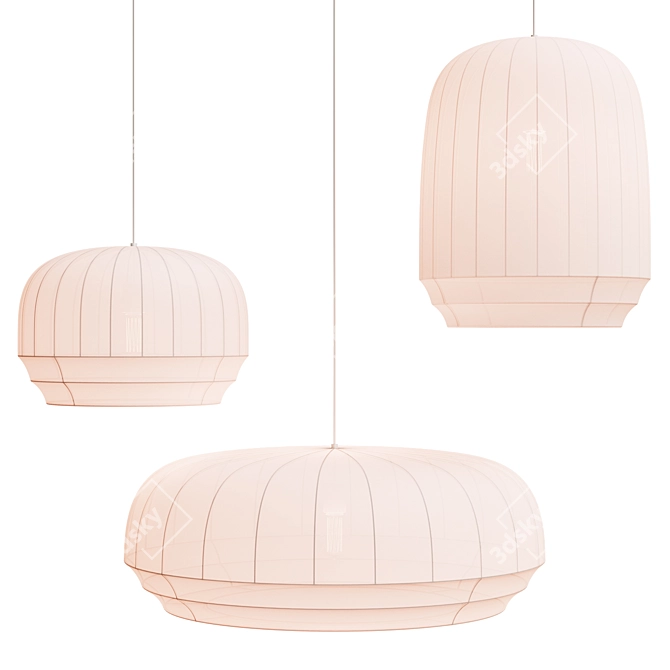 Elegant Tradition Pendant Light 3D model image 1