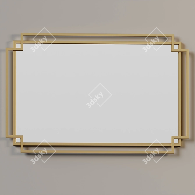 Radiant Reflections Wall Mirror 3D model image 2