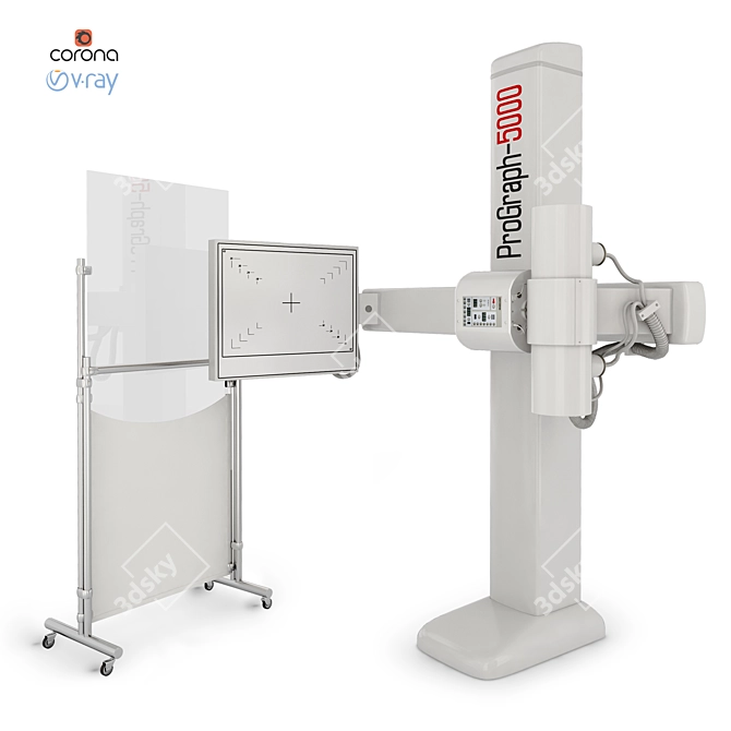 Fluorograph Screen Connector Furniture Systems 3D model image 1