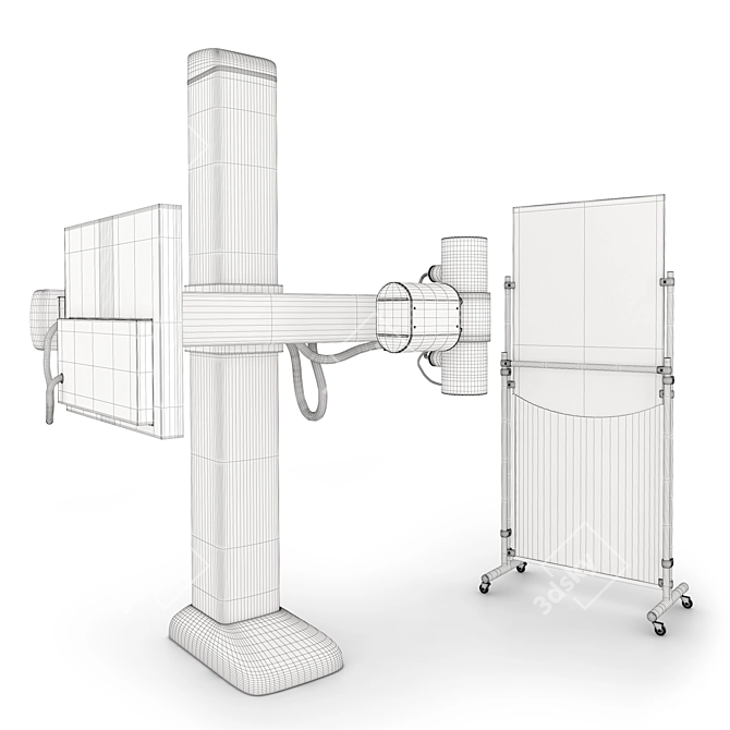 Fluorograph Screen Connector Furniture Systems 3D model image 6