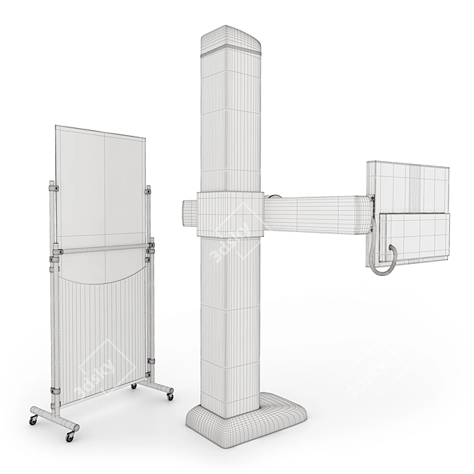 Fluorograph Screen Connector Furniture Systems 3D model image 10