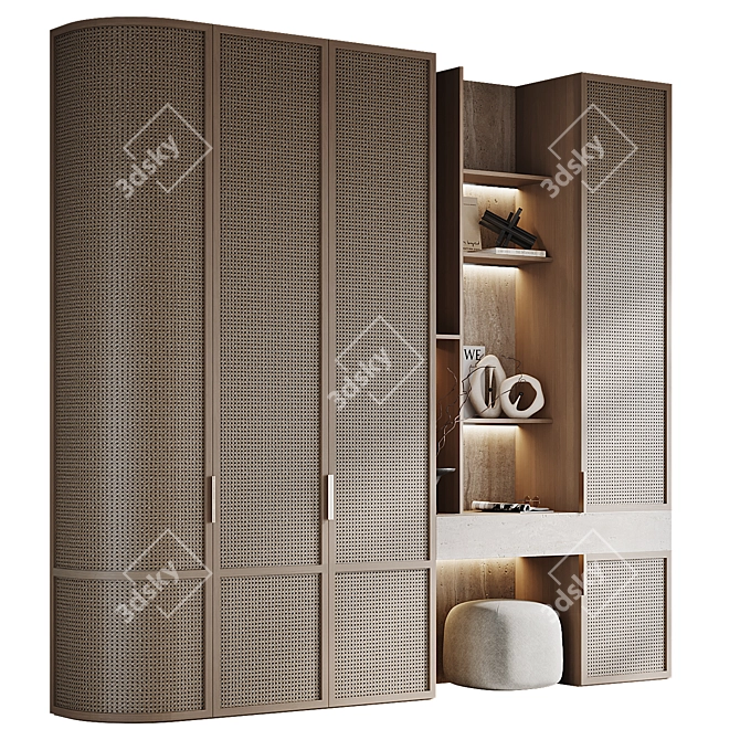 Kushi Decor Wardrobe with Various Inserts 3D model image 4