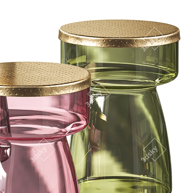 Contemporary Roma Side Table 3D model image 2