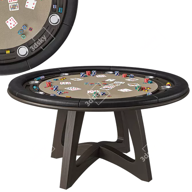 Premium 3DMax Poker Table Kit 3D model image 1