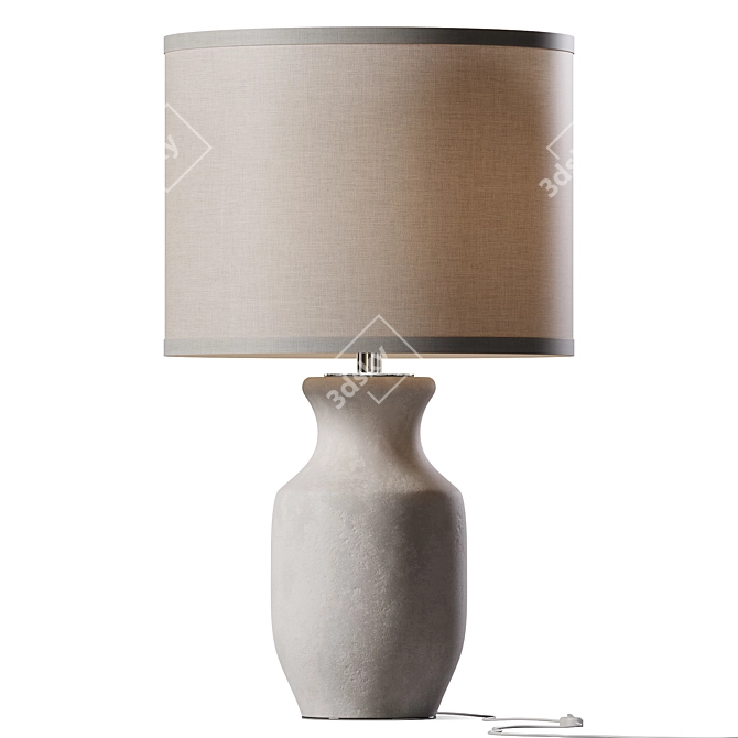 Artisanal Brass Table Lamp 3D model image 1