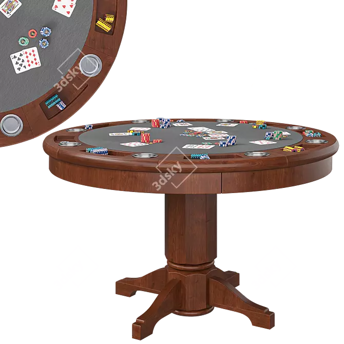 3DMax 2018 Legacy Gaming Table 3D model image 1