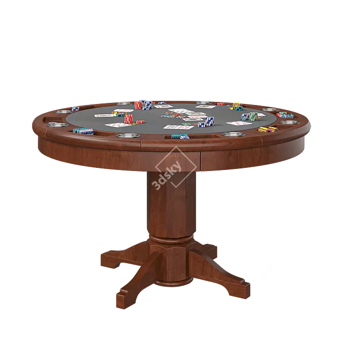 3DMax 2018 Legacy Gaming Table 3D model image 2