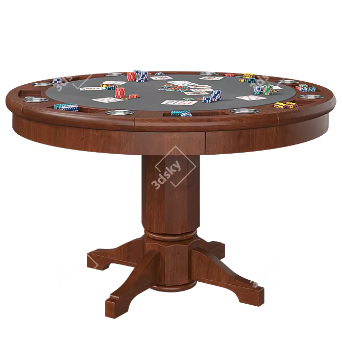 3DMax 2018 Legacy Gaming Table 3D model image 7