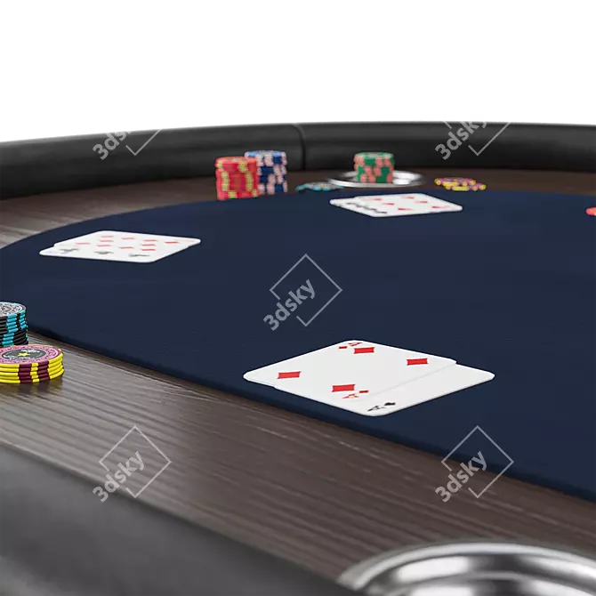  Menlo 96" Texas Hold'em Poker Table 3D model image 4