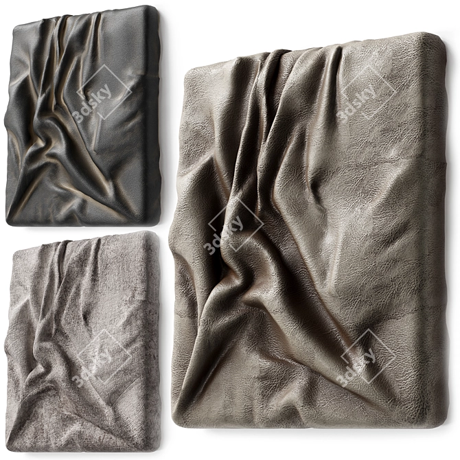 Fabric Folds Wall Panel Set 3D model image 6