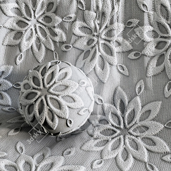 5-Color Theme Embroidery Fabric Set 3D model image 6