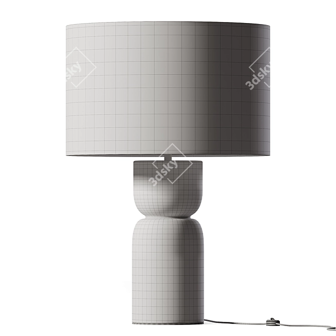 Modern Totem Ceramic Table Lamp 3D model image 2