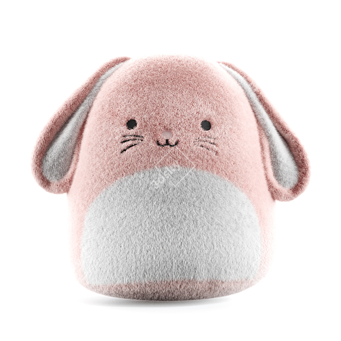 Snuggly Bunny Plush Toy 3D model image 1