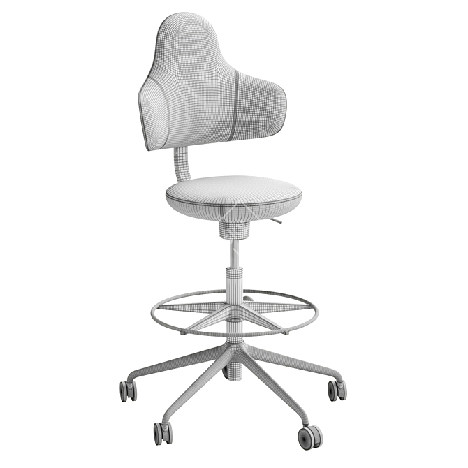  Ergonomic Savo Spine High Chair 3D model image 2