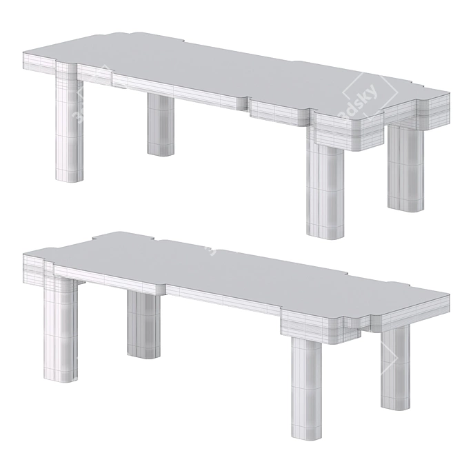 Kelly Wearstler Xenolith Dining Table 3D model image 2