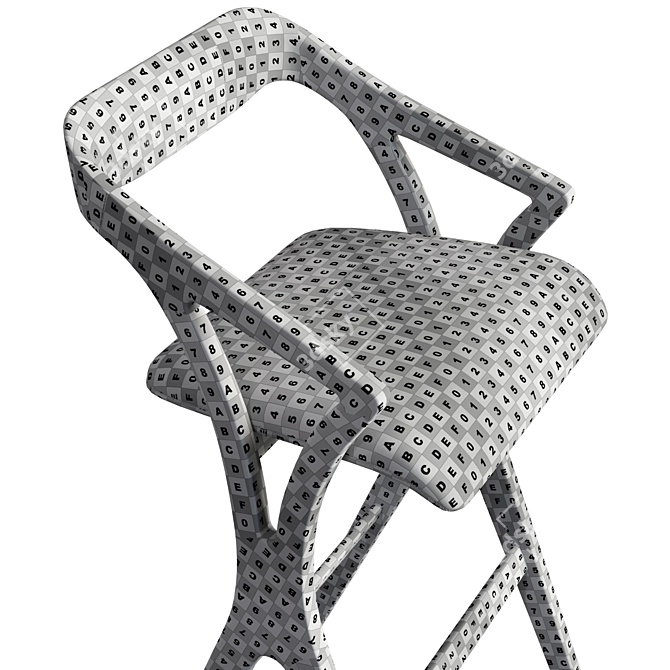 Elegance in Wood Stool 3D model image 7