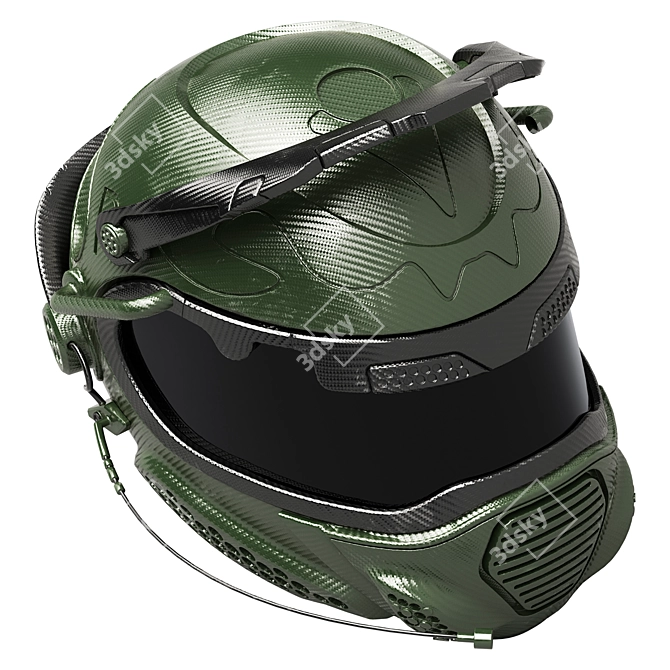 Modern Minimalist Helmet Model 3D model image 3