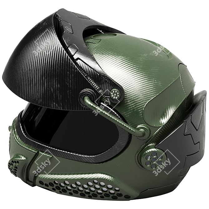 Modern Minimalist Helmet Model 3D model image 5