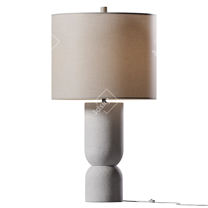 Modern Crystal Accent Table Lamp 3D model image 1