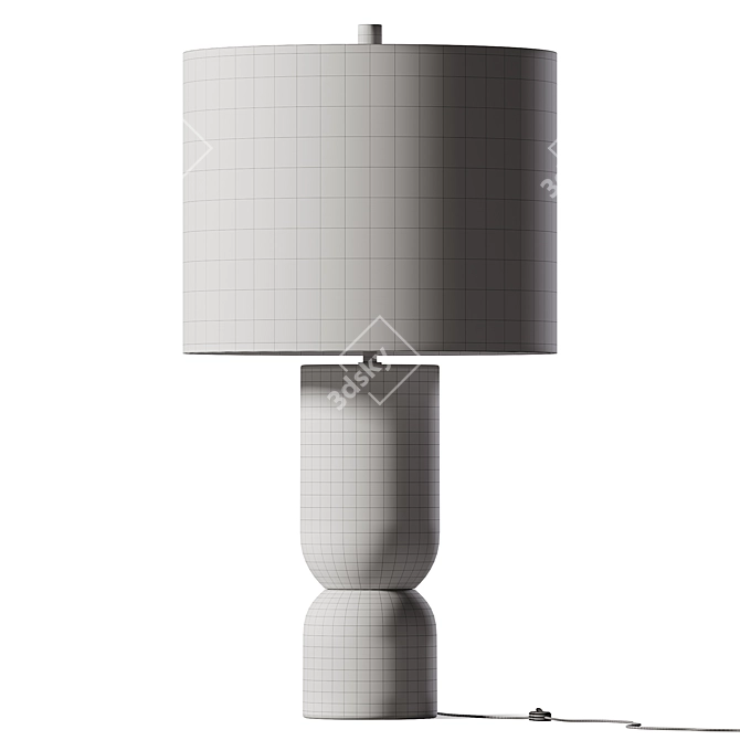 Modern Crystal Accent Table Lamp 3D model image 2