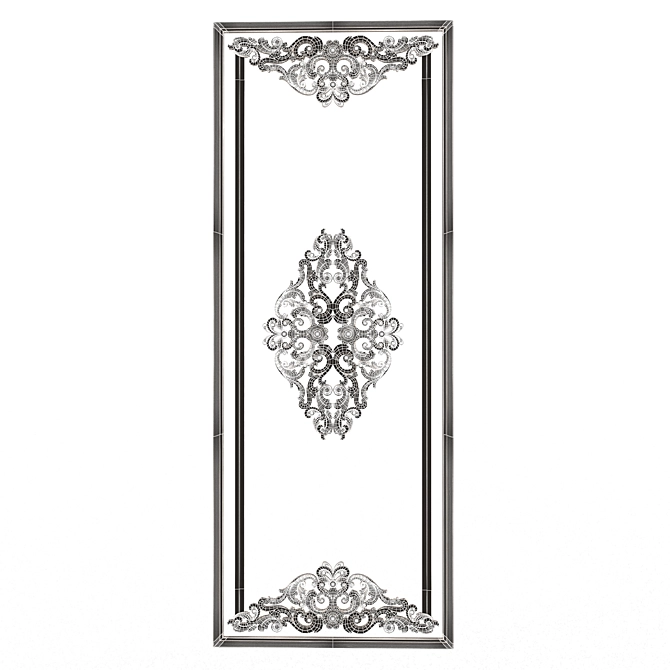 Ornate Carved Panel 3D Model 3D model image 6