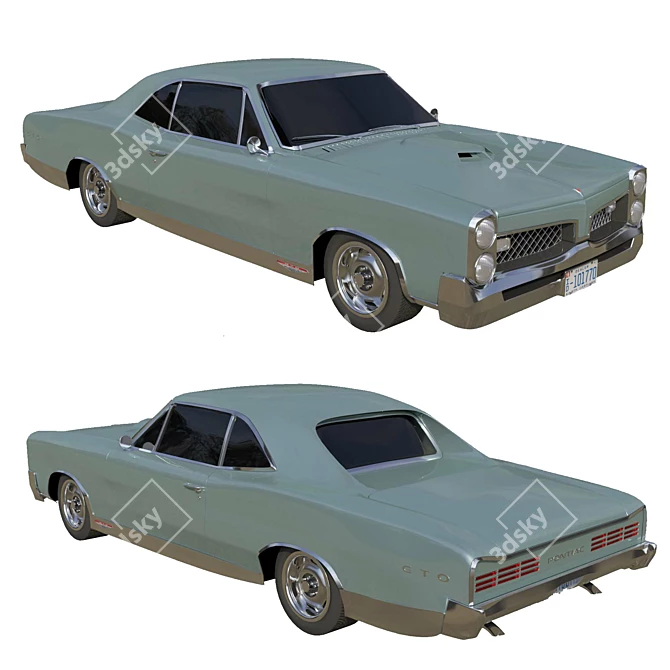 Classic Pontiac GTO '67 Model 3D model image 2