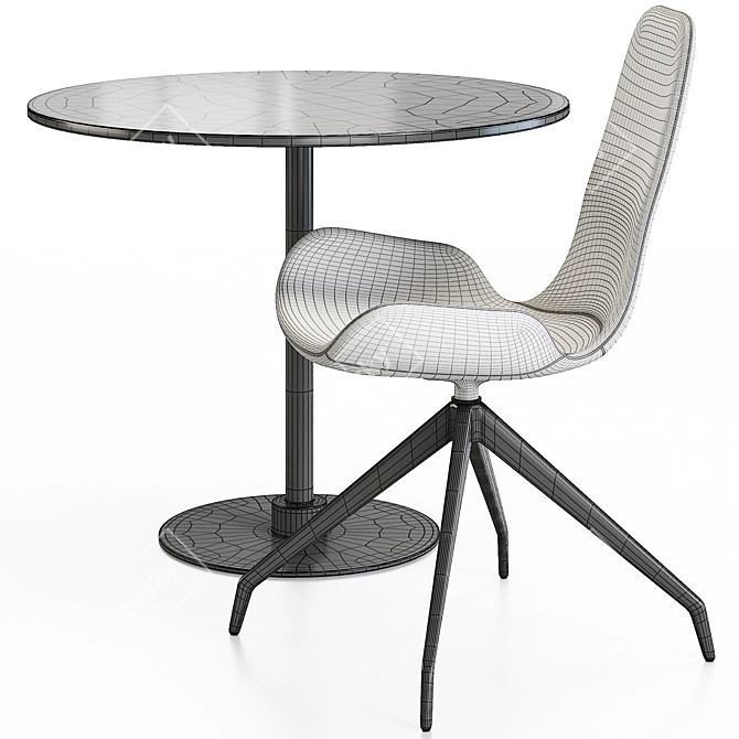 Modern Flamingo Chair and Table 3D model image 6