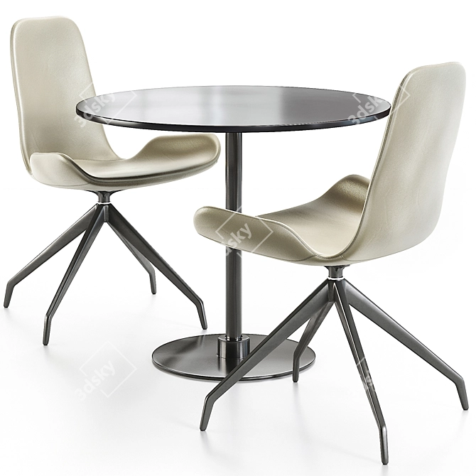 Modern Flamingo Chair and Table 3D model image 10