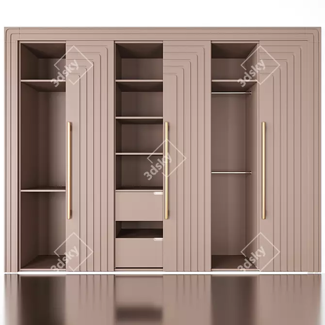 Francisco Swing Door Wardrobe 3D model image 2