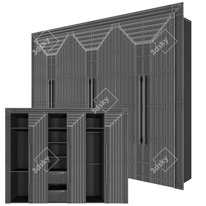 Francisco Swing Door Wardrobe 3D model image 3