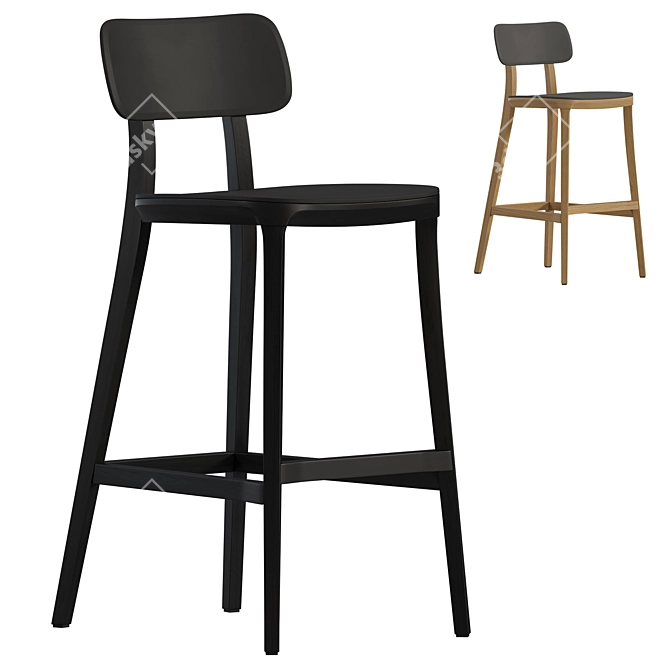 Pop Style Dining Bar Stool 3D model image 1
