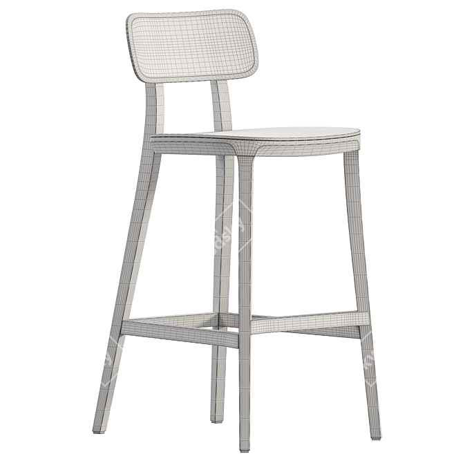 Pop Style Dining Bar Stool 3D model image 3