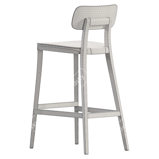 Pop Style Dining Bar Stool 3D model image 6