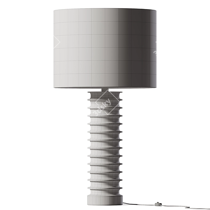 Andromeda Wooden Spiral Table Lamp 3D model image 2