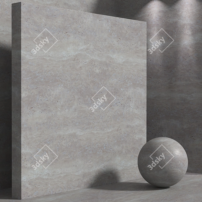  Seamless Travertine Material Set 3D model image 5