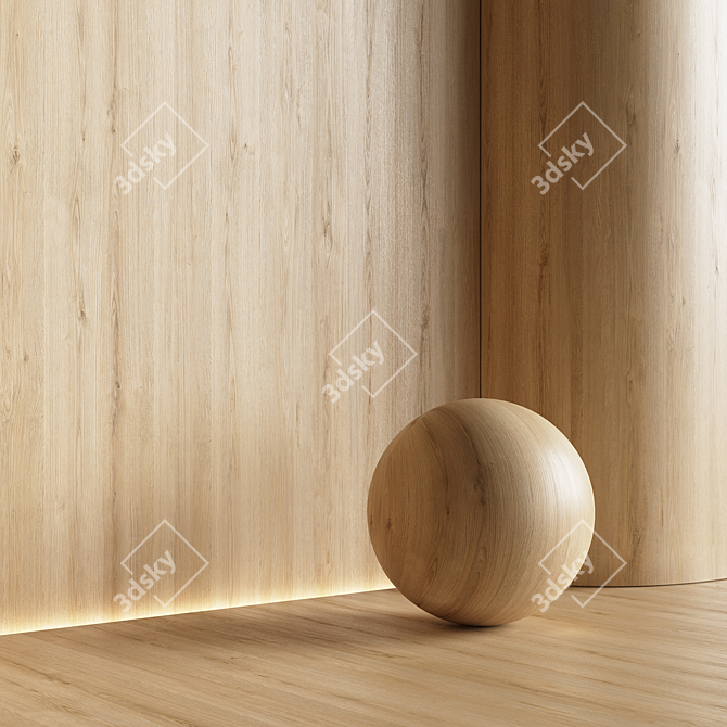 Seamless Wood Material Texture Pack 3D model image 4